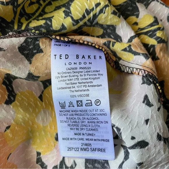 TED BAKER
Safiree floral print cotton blend midi dress Size 3 - Picture 16 of 17